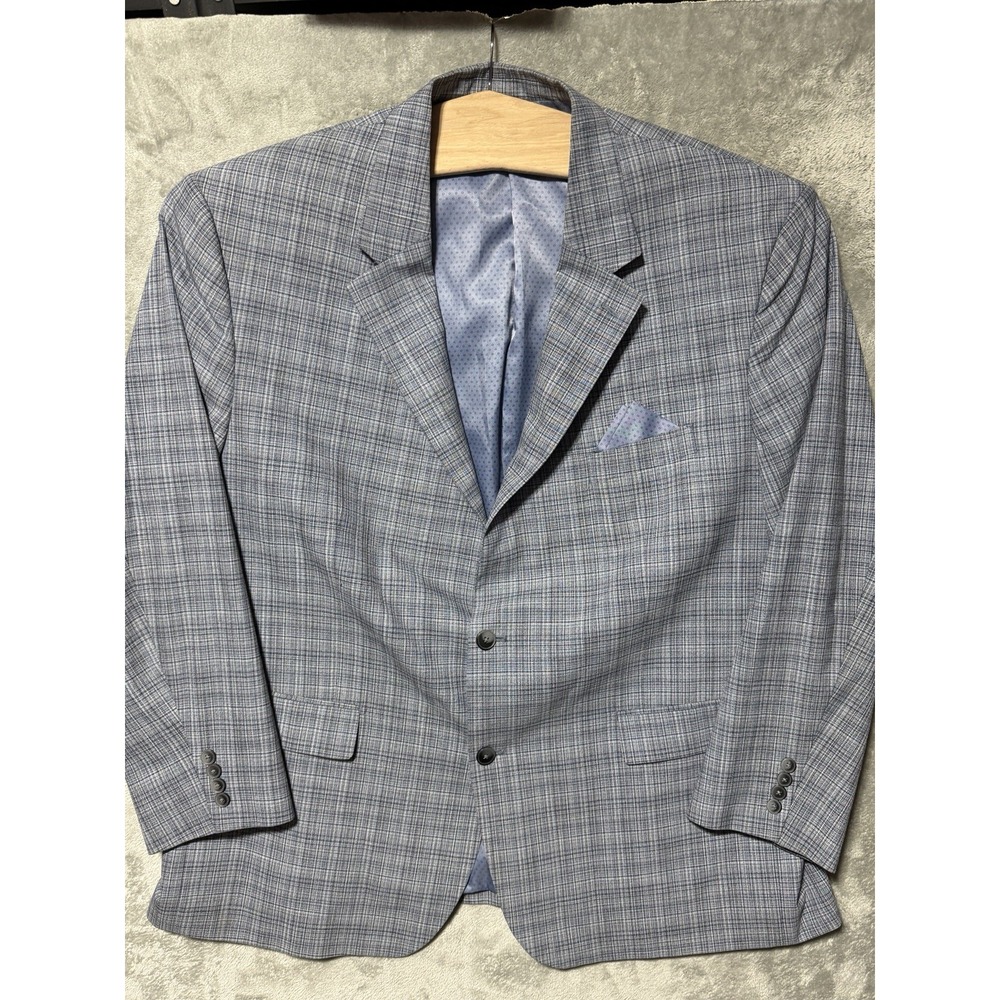 Oak Hill Sport Coat Mens 2‎ XLT 50-52 Gray Check Blazer